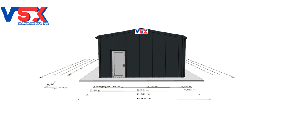 Hangar 10m x 6m. hauteur 3 m