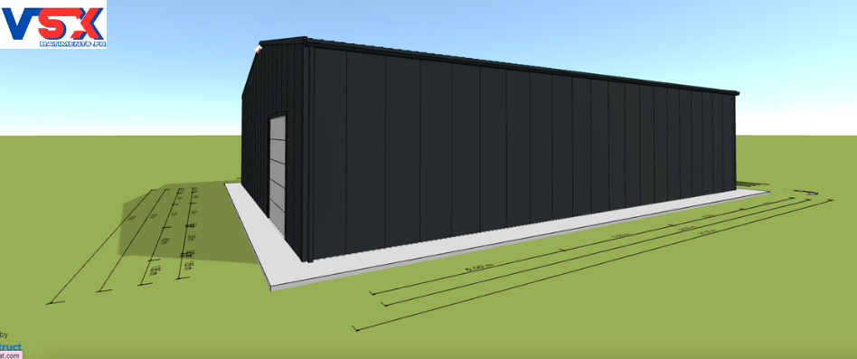 Hangar 20m x 16,70 m. hauteur 5 m